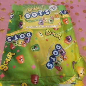 Sour Dots Womens Boyshorts - Green and Yellow Available In Different Sizes